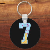 Nummer 7 Ijs Drip 67 Meme Koppel Halloween C Sleutelhanger (Voorkant)