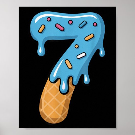 Nummer 7 IJs Drip 67 Meme Koppel Matching Ha Poster (Voorkant)