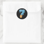 Nummer 7 Ijsdrip 67 Meme Koppel Matching Ha Ronde Sticker (Tas)