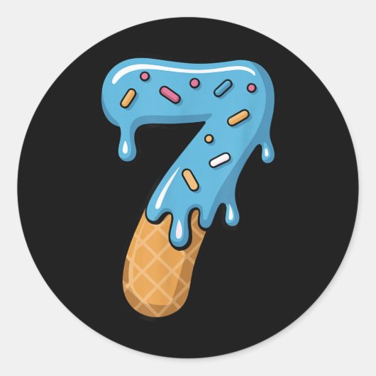 Nummer 7 Ijsdrip 67 Meme Koppel Matching Ha Ronde Sticker (Voorkant)
