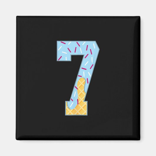 Nummer 7 Ijsdruppel 67 Meme Koppel Halloween C Magneet (Voorkant)