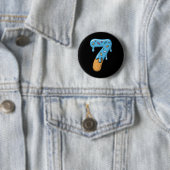 Nummer 7 Ijsdruppel 67 Meme Koppel Matching Ha Ronde Button 5,7 Cm (In situ)