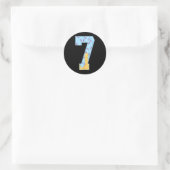 Nummer 7 Ijsje Drip 67 Meme Koppel Halloween C Ronde Sticker (Tas)