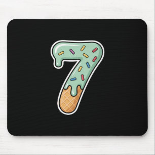 Nummer 7 Ijsje Drip Zes Zeven 67 Meme 7e Verjaarda Muismat