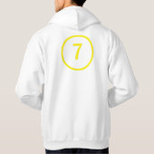 nummer 7 in een cirkel hoodie (Achterkant)