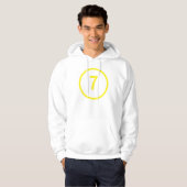 nummer 7 in een cirkel hoodie (Voorkant volledig)