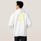 nummer 7 in een cirkel hoodie (Achterkant volledig)