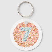 Nummer 7 Ishihara-testcyclus Sleutelhanger (Voorkant)