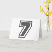 Nummer 7 kaart (Gele Bloem)