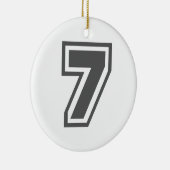 Nummer 7 keramisch ornament (Rechts)