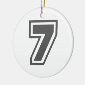 Nummer 7 keramisch ornament (Links)