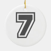 Nummer 7 keramisch ornament (Achterkant)