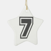 Nummer 7 keramisch ornament (Rechts)