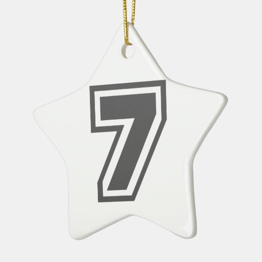 Nummer 7 keramisch ornament (Links)