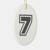 Nummer 7 keramisch ornament (Rechts)