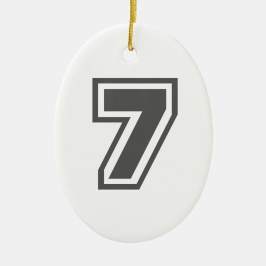 Nummer 7 keramisch ornament (Voorkant)