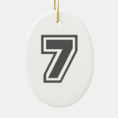 Nummer 7 keramisch ornament (Achterkant)