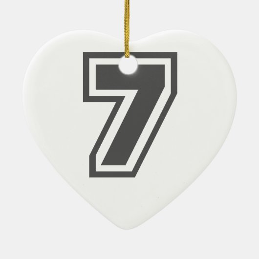 Nummer 7 keramisch ornament (Achterkant)