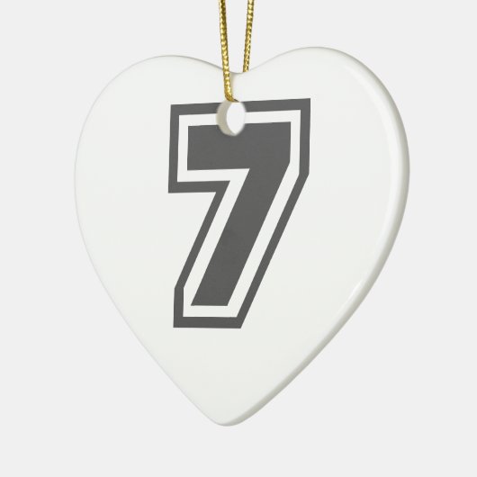 Nummer 7 keramisch ornament (Links)