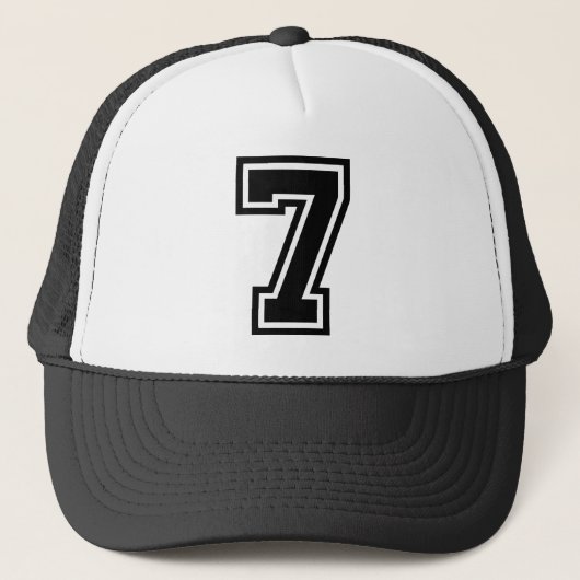 Nummer 7 Klassieker Trucker Pet (Voorkant)
