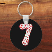 Nummer 7 Koppel Kostuum Duo 67 Meme Zes Zeven Vale Sleutelhanger (Voorkant)