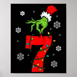 Nummer 7 Matching 67 Meme 6 7 Kerst Jongens Jeugd Poster