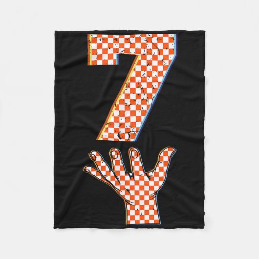 Nummer 7 Matching 67 Meme Geruite Halloween Kostuu Fleece Deken (Voorkant)