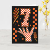 Nummer 7 Matching 67 Meme Geruite Halloween Kostuu Kaart (Gele Bloem)