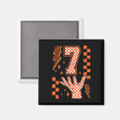 Nummer 7 Matching 67 Meme Geruite Halloween Kostuu Magneet (Voorkant / Achterkant)