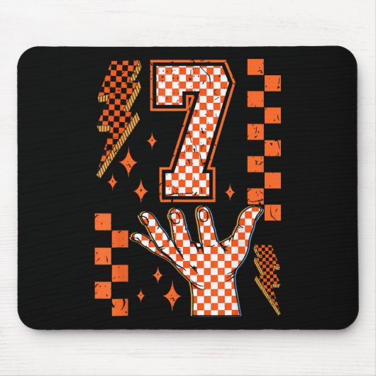 Nummer 7 Matching 67 Meme Geruite Halloween Kostuu Muismat (Voorkant)