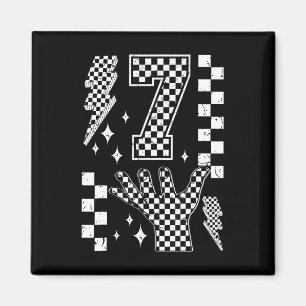 Nummer 7 Matching 67 Meme Geruite Kostuum Kinderen Magneet