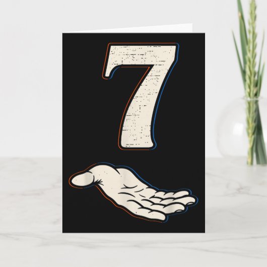 Nummer 7 Matching 67 Meme Halloween Kostuum Heren Kaart (Voorkant)