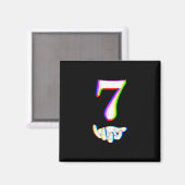Nummer 7 Matching 67 Meme Halloween Kostuum Heren Magneet (Voorkant / Achterkant)