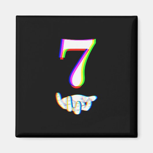 Nummer 7 Matching 67 Meme Halloween Kostuum Heren Magneet (Voorkant)
