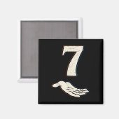Nummer 7 Matching 67 Meme Halloween Kostuum Heren Magneet (Voorkant / Achterkant)
