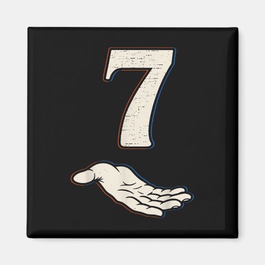 Nummer 7 Matching 67 Meme Halloween Kostuum Heren Magneet (Voorkant)
