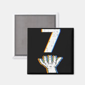 Nummer 7 Matching 67 Meme Halloween Kostuum Heren Magneet (Voorkant / Achterkant)