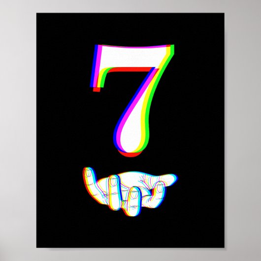 Nummer 7 Matching 67 Meme Halloween Kostuum Heren Poster (Voorkant)