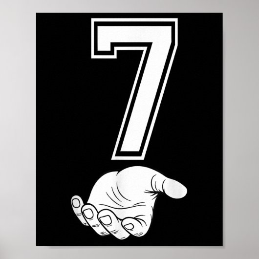 Nummer 7 Matching 67 Meme Halloween Kostuum Heren Poster (Voorkant)