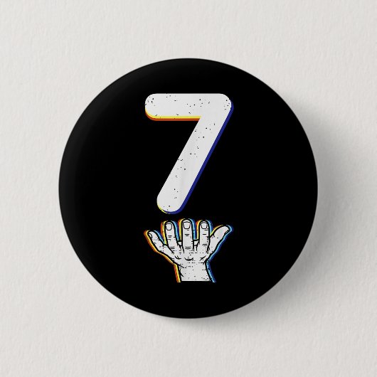 Nummer 7 Matching 67 Meme Halloween Kostuum Heren Ronde Button 5,7 Cm (Voorkant)