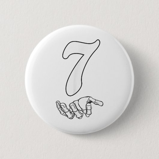 Nummer 7 Matching 67 Meme Halloween Kostuum Heren Ronde Button 5,7 Cm (Voorkant)