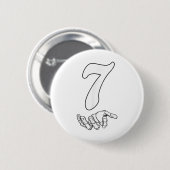 Nummer 7 Matching 67 Meme Halloween Kostuum Heren Ronde Button 5,7 Cm (Voorkant /achterkant)