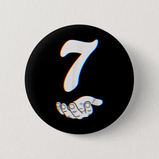Nummer 7 Matching 67 Meme Halloween Kostuum Heren Ronde Button 5,7 Cm (Voorkant)