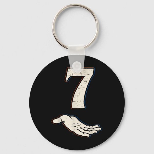 Nummer 7 Matching 67 Meme Halloween Kostuum Heren Sleutelhanger (Voorkant)