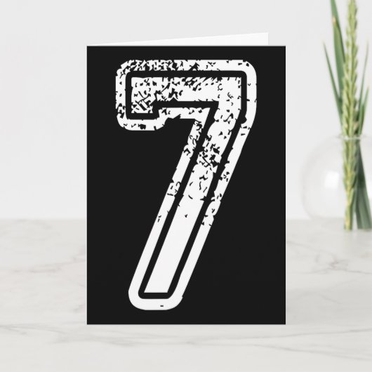Nummer 7 Matching 67 Meme Halloween Kostuum Mannen Kaart (Voorkant)