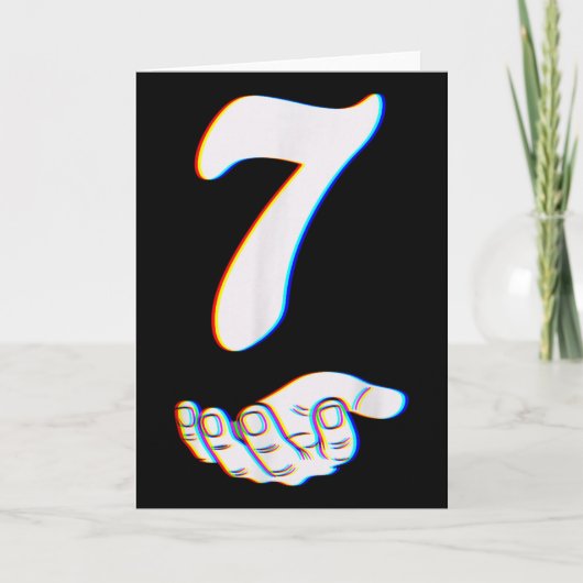 Nummer 7 Matching 67 Meme Halloween Kostuum Mannen Kaart (Voorkant)