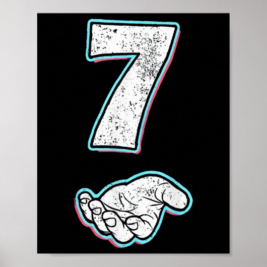 Nummer 7 Matching 67 Meme Halloween Kostuum Mannen Poster (Voorkant)