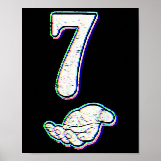 Nummer 7 Matching 67 Meme Halloween Kostuum Mannen Poster (Voorkant)