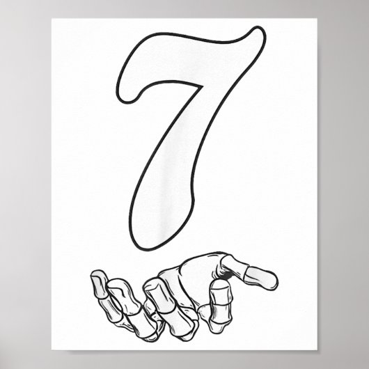Nummer 7 Matching 67 Meme Halloween Kostuum Mannen Poster (Voorkant)