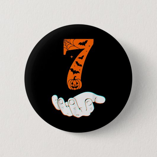 Nummer 7 Matching 67 Meme Halloween Kostuum Mannen Ronde Button 5,7 Cm (Voorkant)
